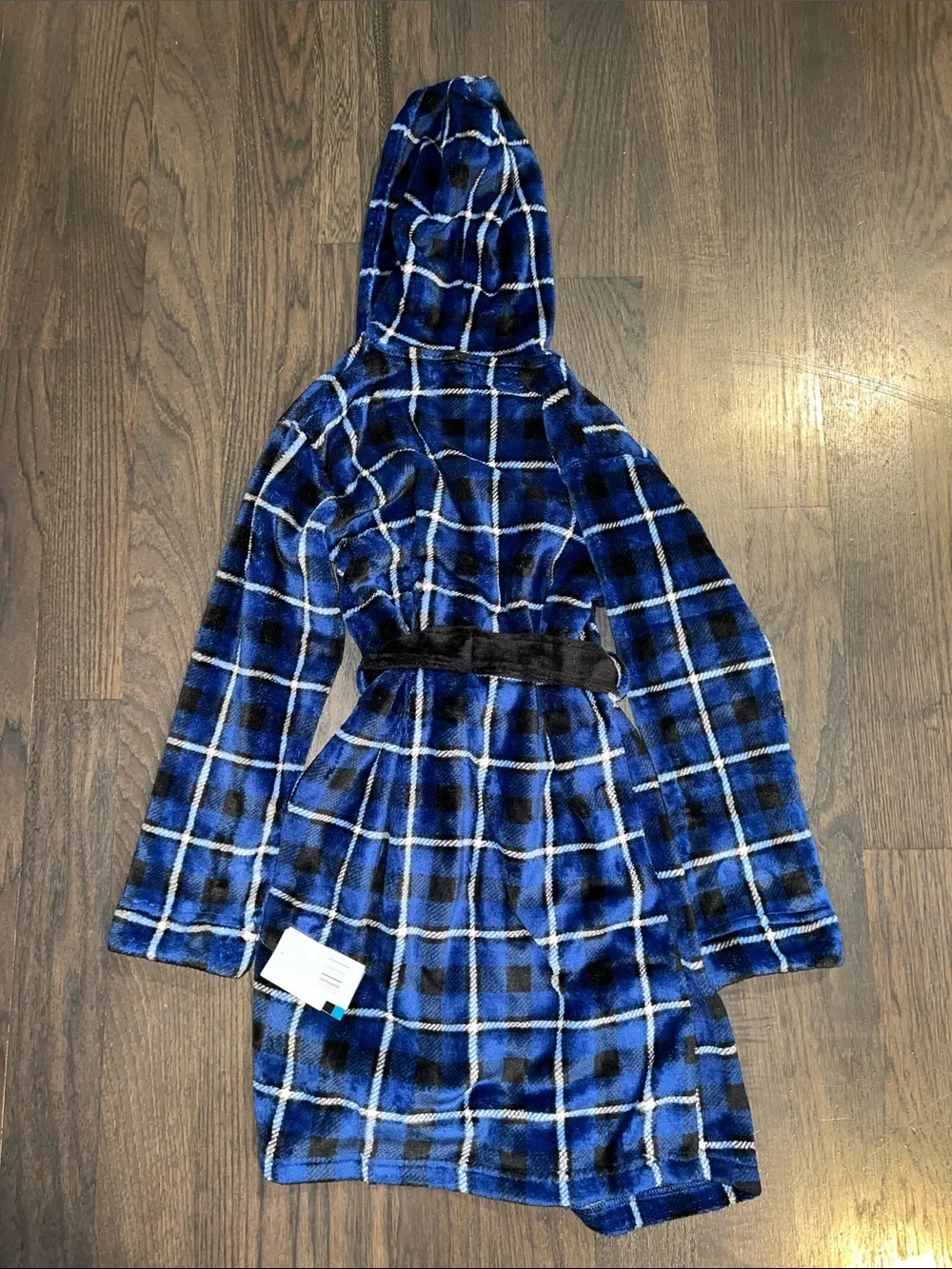 Cuddl Duds Blue Plaid Fleece Top Boys Size-M (8/10)